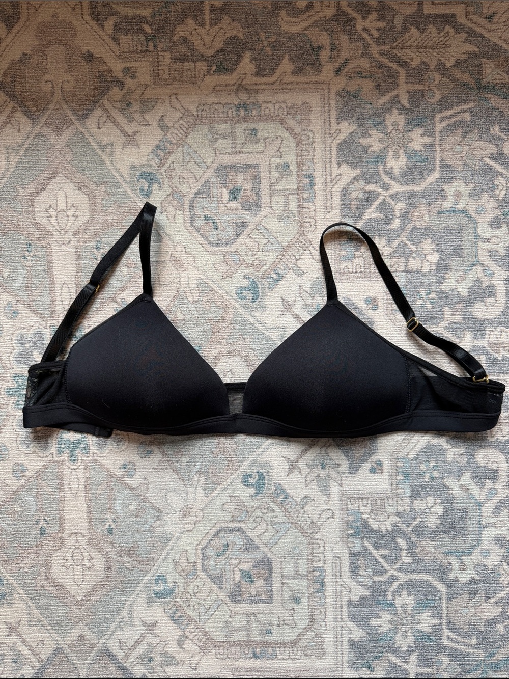 Pepper Black Wireless Triangle Bra with Adjustable Straps